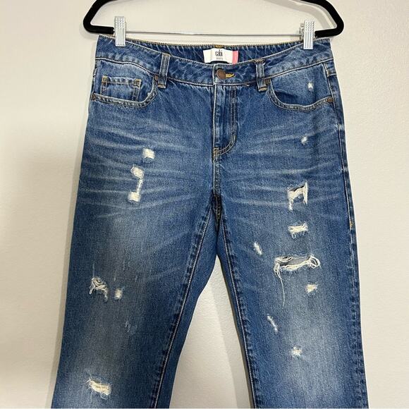 Cabi 100% Bf Boyfriend Distressed Cotton
Jeans Style 4152 Size 4 Nwot - Picture 3 of 11